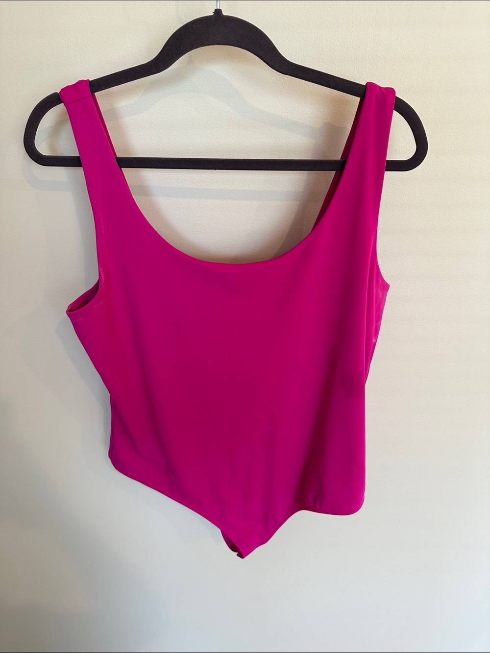 Express Hot Pink Scoop Neck Bodysuit